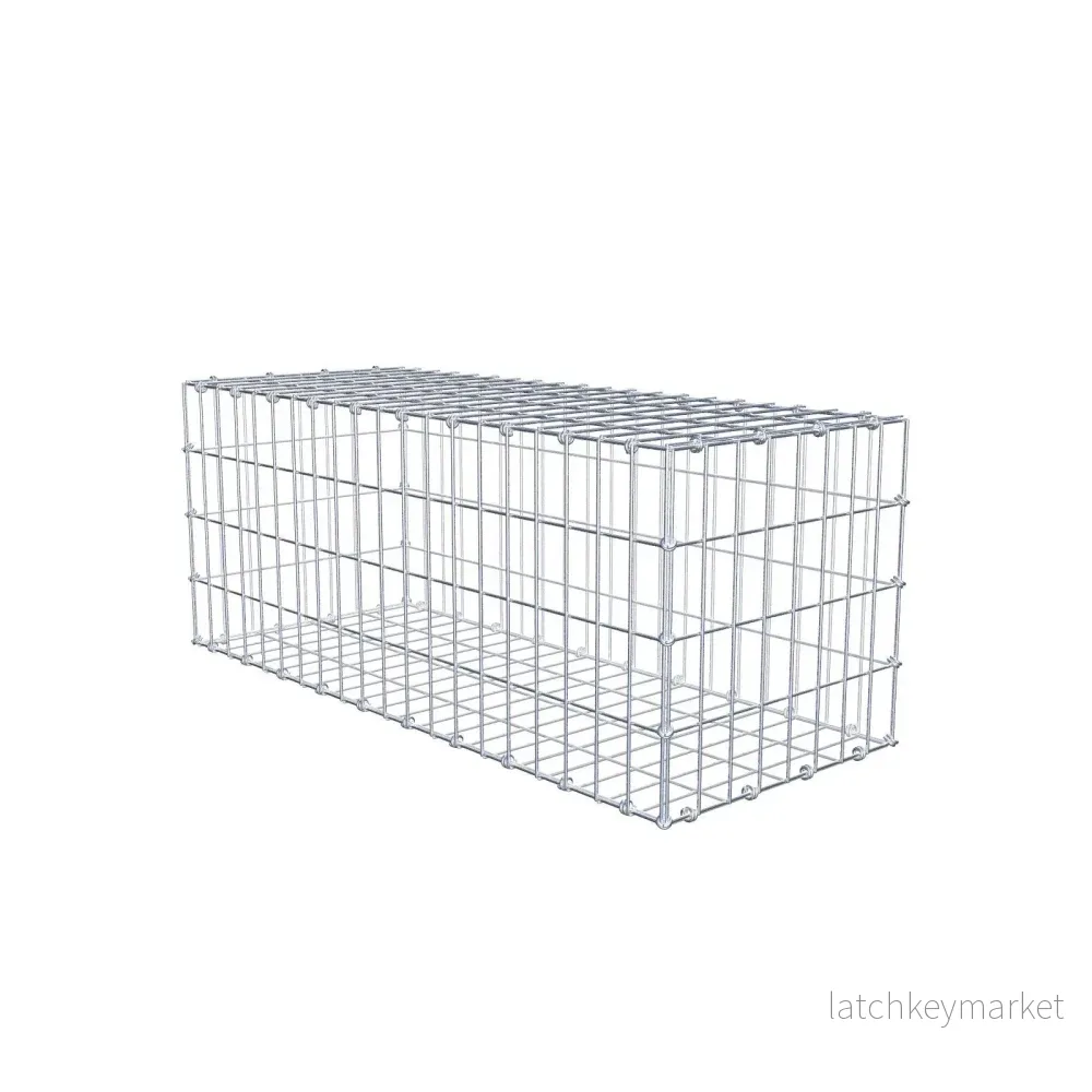 Gabion 100 cm x 40 cm x 40 cm (L x H x D), maskstorlek 5 x 10 cm, spiralring Gabion 100 cm x 40 cm x 40 cm (L x H x D), maskstorlek 5 x 10 cm, spiralring