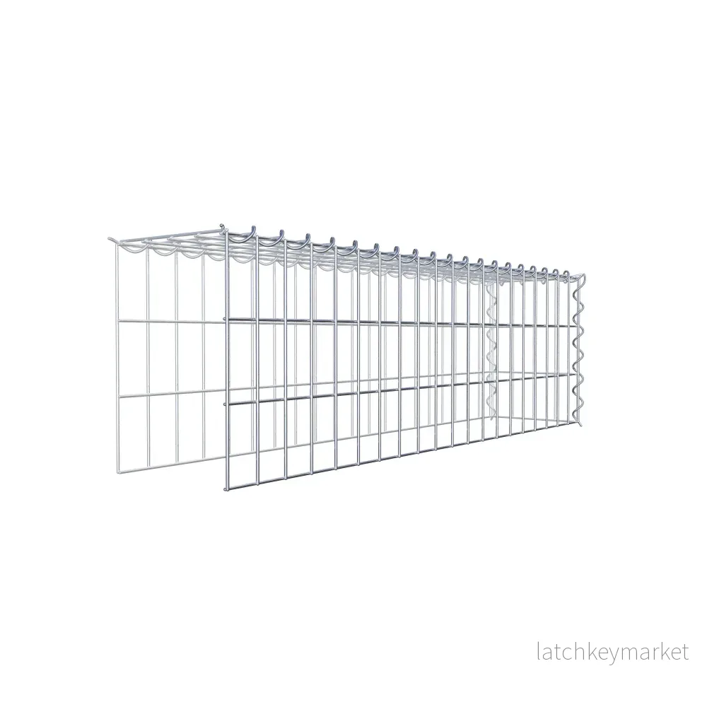 Extra gabion typ 4 100 cm x 30 cm x 20 cm (L x H x D), maskstorlek 5 cm x 10 cm, spiral - Bild 3