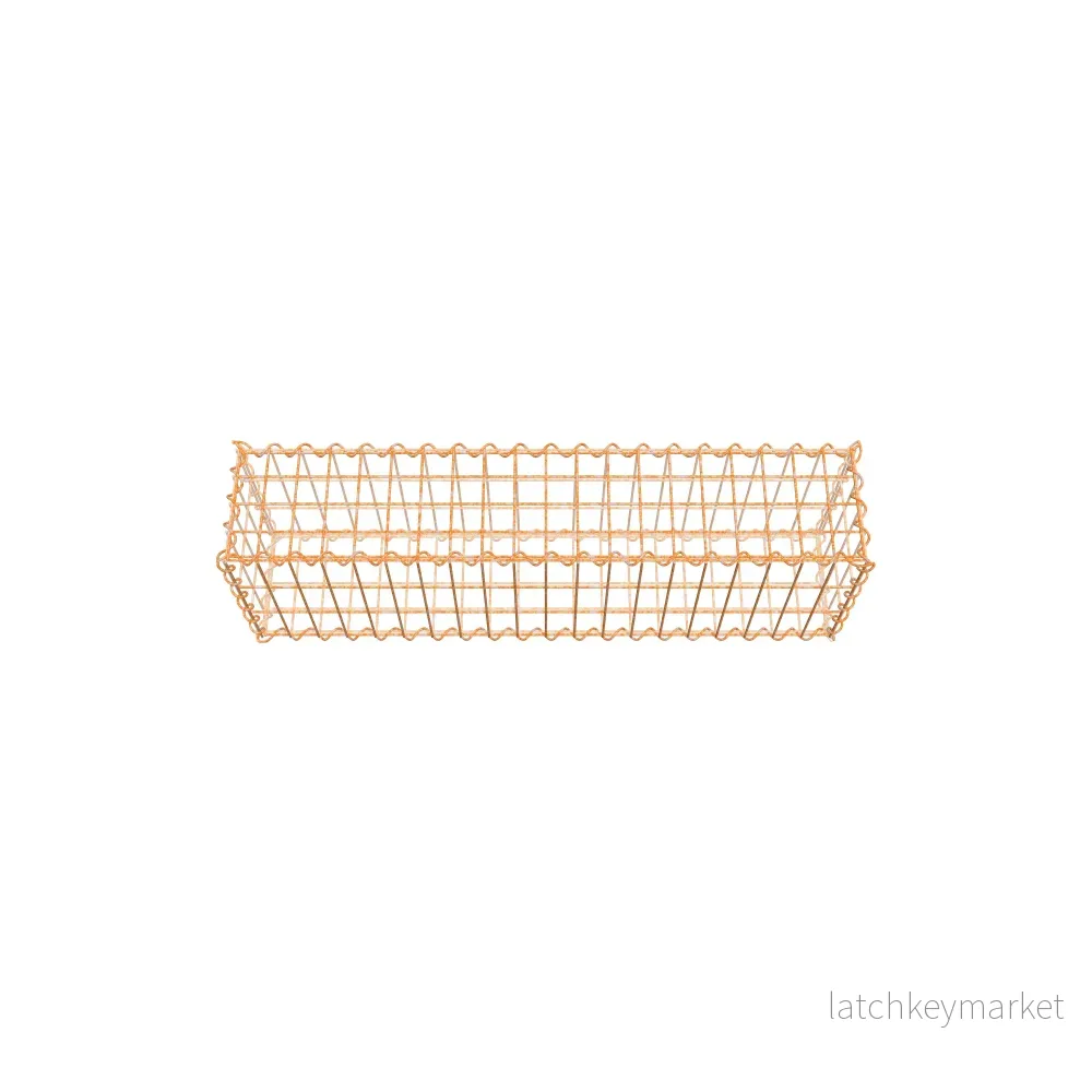 Rostig gabion 100 cm x 30 cm x 20 cm (L x H x D), maskstorlek 5 cm x 10 cm, spiral - Bild 3