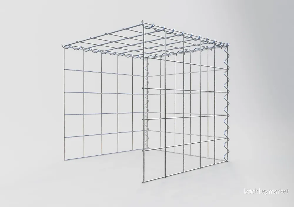 Påväxt gabion typ 4 50 cm x 50 cm x 50 cm (L x H x D), maskstorlek 10 cm x 10 cm, spiral - Bild 2