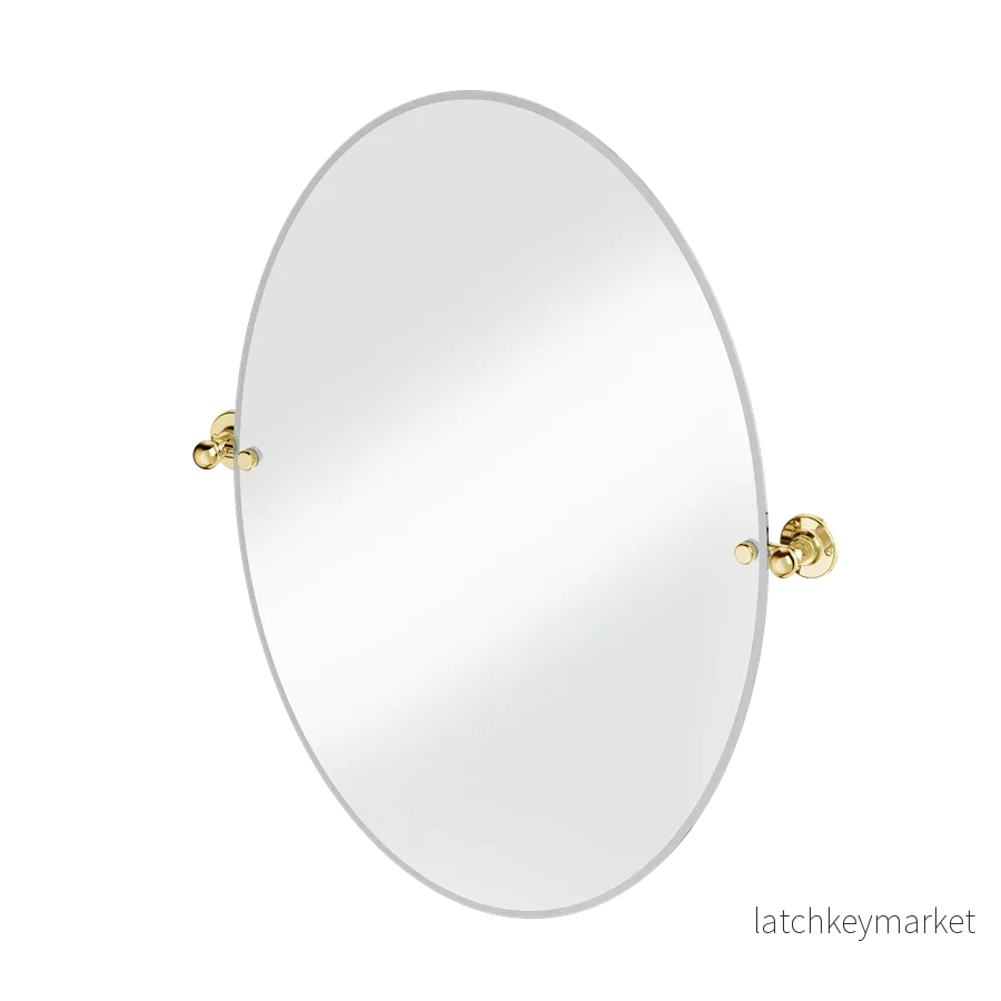 Burlington spegel oval 60x80cm med väggfästen Burlington spegel oval 60x80cm med väggfästen