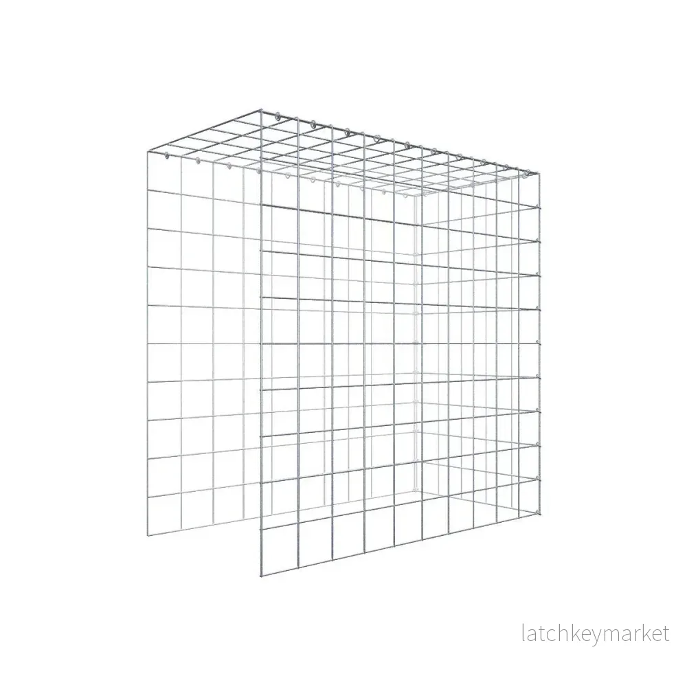 Extra gabion typ 4 100 cm x 100 cm x 50 cm (L x H x D), maskstorlek 10 cm x 10 cm, C-ring