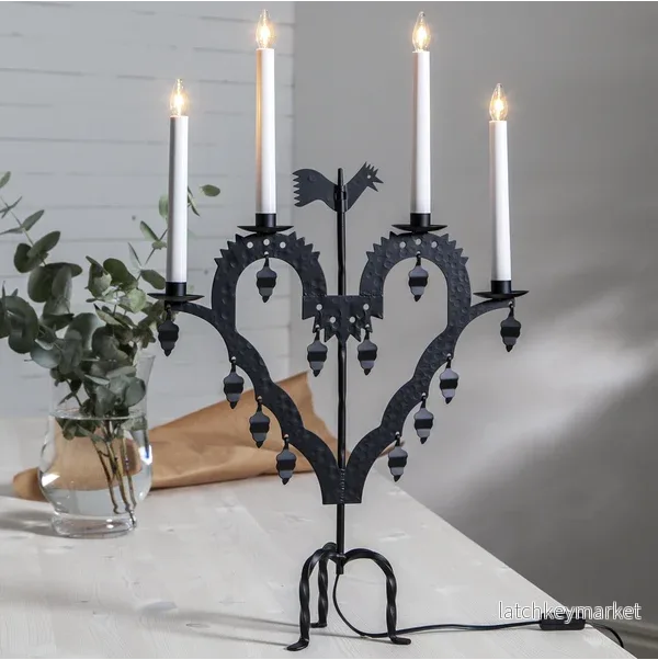Adventsljusstake i smide tupp - Bild 2