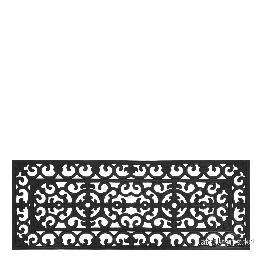 Dörrmatta Gummi H1/L120/B45 cm svart