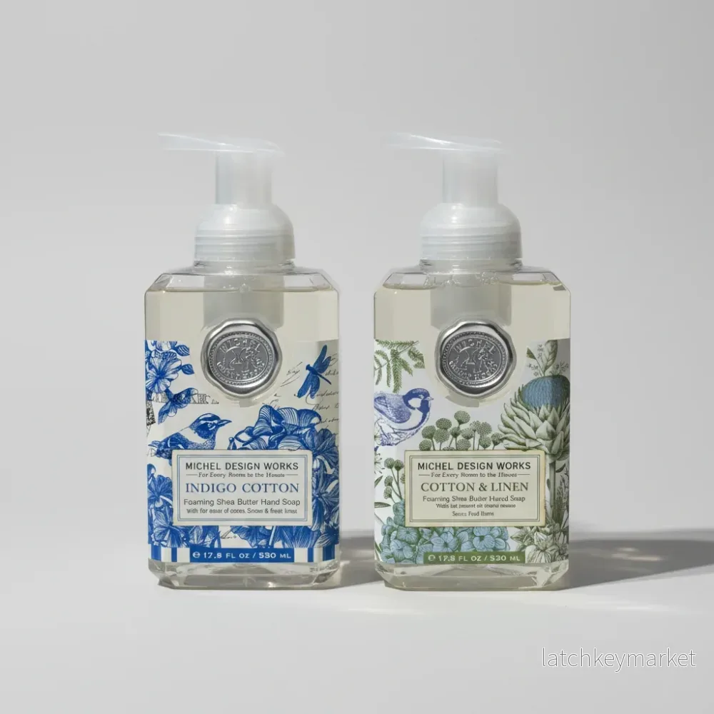 Skumtvål Indigo Cotton & Cotton & Linen – MICHEL DESIGN WORKS (2-pack) Skumtvål Indigo Cotton & Cotton & Linen – MICHEL DESIGN WORKS (2-pack)