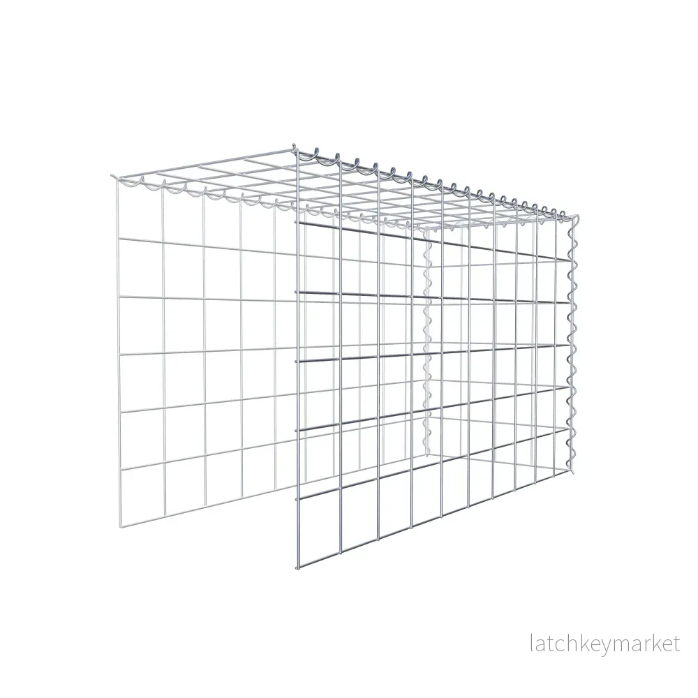 Extra gabion typ 4 100 cm x 60 cm x 40 cm (L x H x D), maskstorlek 10 cm x 10 cm, spiral - Bild 3