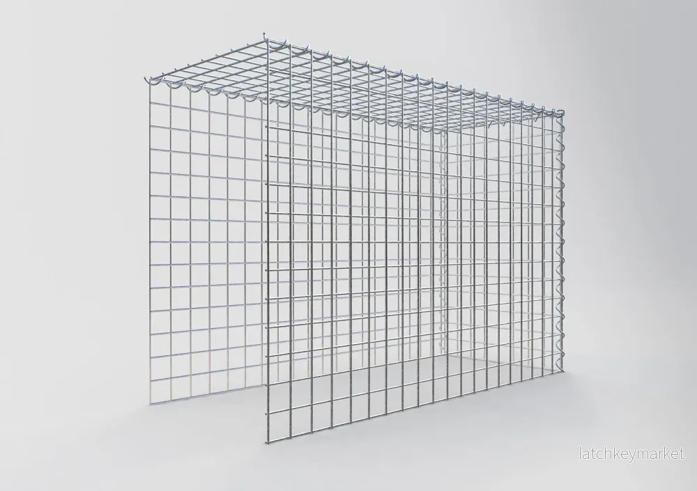 Extra gabion typ 4 100 cm x 70 cm x 40 cm (L x H x D), maskstorlek 5 cm x 5 cm, spiral - Bild 2