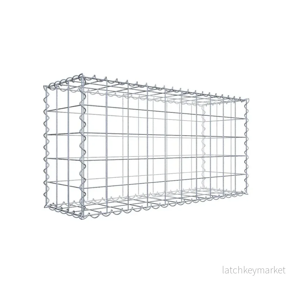 Gabion 100 cm x 50 cm x 30 cm (L x H x D), maskstorlek 10 cm x 10 cm, spiral