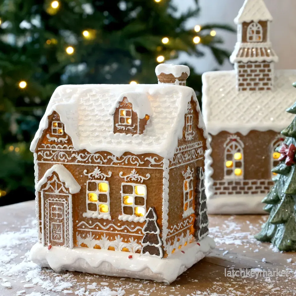 Belysning Jul Pepparkakshus Noël H17/L13/B11 cm - Bild 3