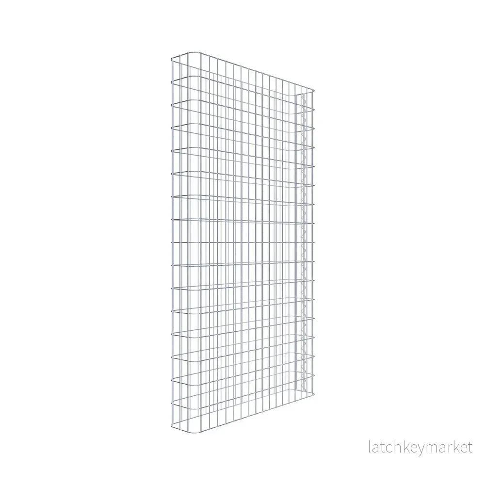 Gabionstängsel längd 87 cm, höjd 160 cm, djup 17 cm, maskstorlek 5 x 10 cm