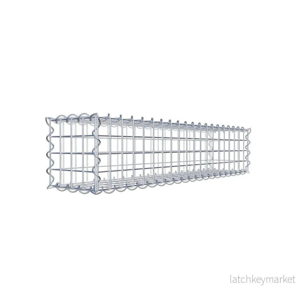 Gabion 100 cm x 20 cm x 20 cm (L x H x D), maskstorlek 5 cm x 5 cm, spiral