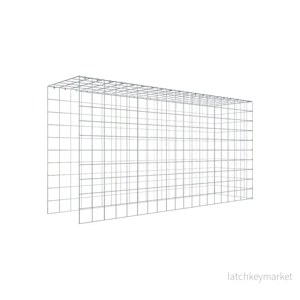 Extra gabion typ 4 200 cm x 100 cm x 50 cm (L x H x D), maskstorlek 10 cm x 10 cm, C-ring Extra gabion typ 4 200 cm x 100 cm x 50 cm (L x H x D), maskstorlek 10 cm x 10 cm, C-ring