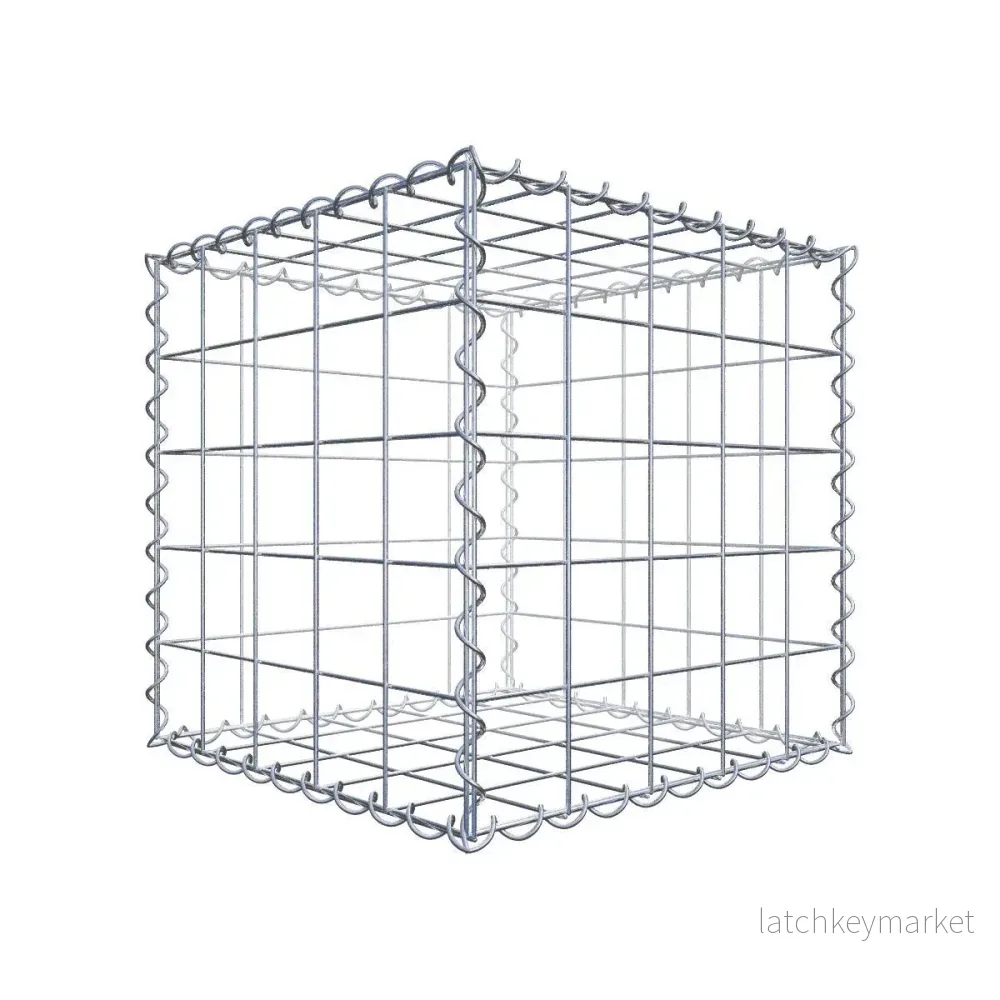 Gabion 50 cm x 50 cm x 50 cm (L x H x D), maskstorlek 10 cm x 10 cm, spiral