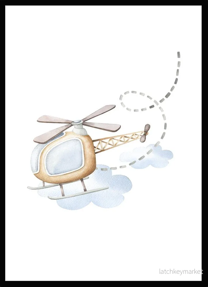 Barntavla – Helikopter Barntavla – Helikopter