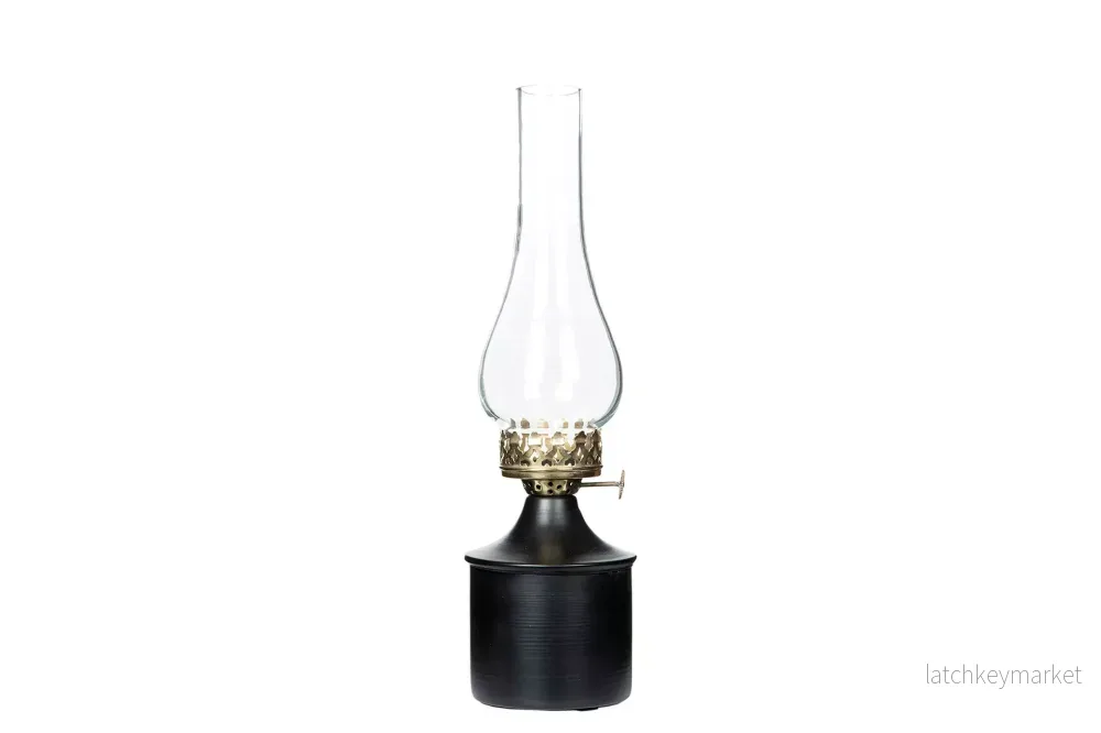 Ljuslykta Lampa till värmeljus Svart Iris Ø9x35cm REA Ljuslykta Lampa till värmeljus Svart Iris Ø9x35cm REA