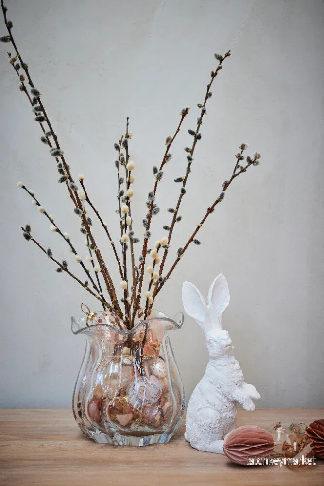 Feanne påskdekoration H7 cm. ljusrosa glas - Bild 2