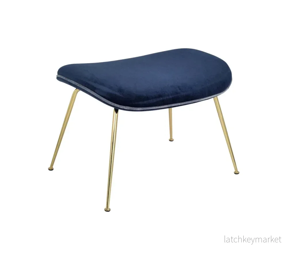Beetle Ottoman Conic Base Brass Semi Matt
