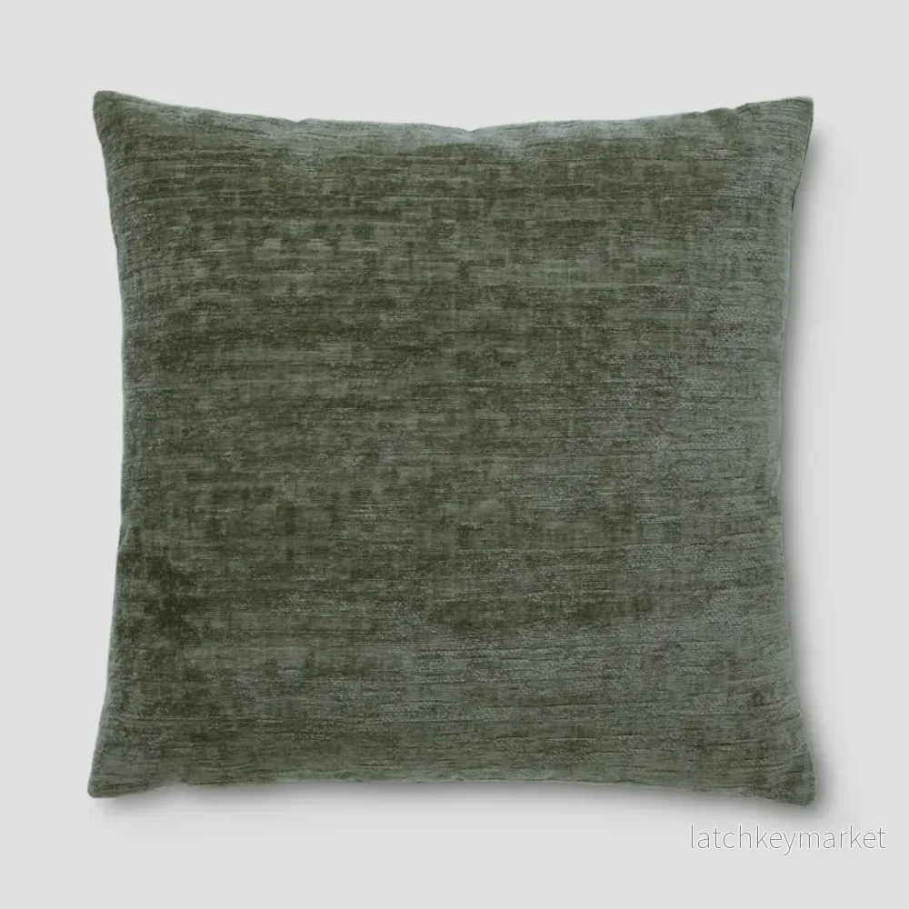 Kuddfodral soft chenille grön umbra
