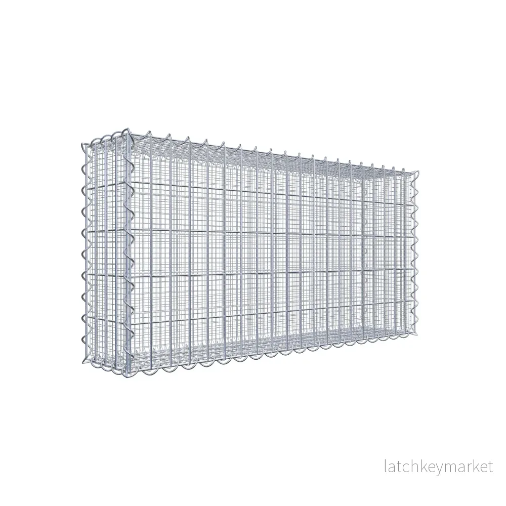 Sandgabion 100 cm x 50 cm x 20 cm (L x H x D), maskstorlek 5 cm x 10 cm, spiral