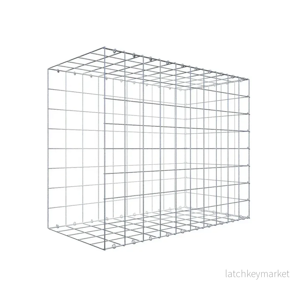 Typ 2 påbyggnadsgabion 100 cm x 80 cm x 50 cm (L x H x D), maskstorlek 10 cm x 10 cm, C-ring Typ 2 påbyggnadsgabion 100 cm x 80 cm x 50 cm (L x H x D), maskstorlek 10 cm x 10 cm, C-ring