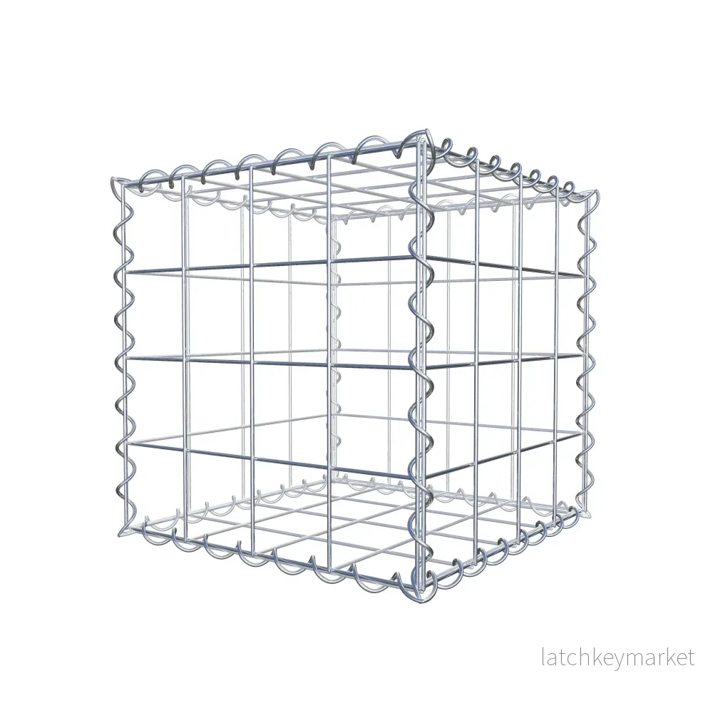 Gabion 40 cm x 40 cm x 40 cm (L x H x D), maskstorlek 10 cm x 10 cm, spiral - Bild 3