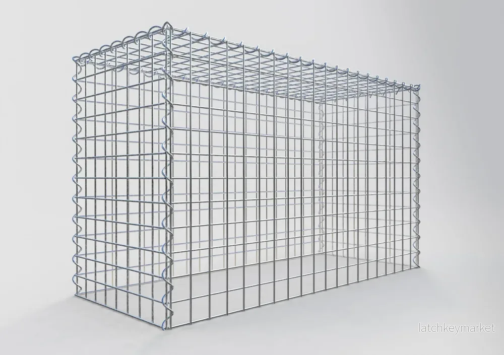 Extra gabion typ 3 100 cm x 60 cm x 40 cm (L x H x D), maskstorlek 5 cm x 5 cm, spiral - Bild 2