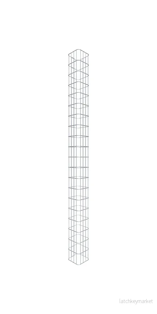 Gabionpelare, kvadrat 22 cm x 22 cm, 200 cm hög, MW 5 cm x 10 cm