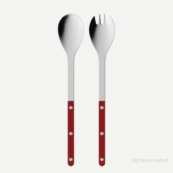 Sabre Paris Salad Cutlery Set Burgundy Sabre Paris Salad Cutlery Set Burgundy