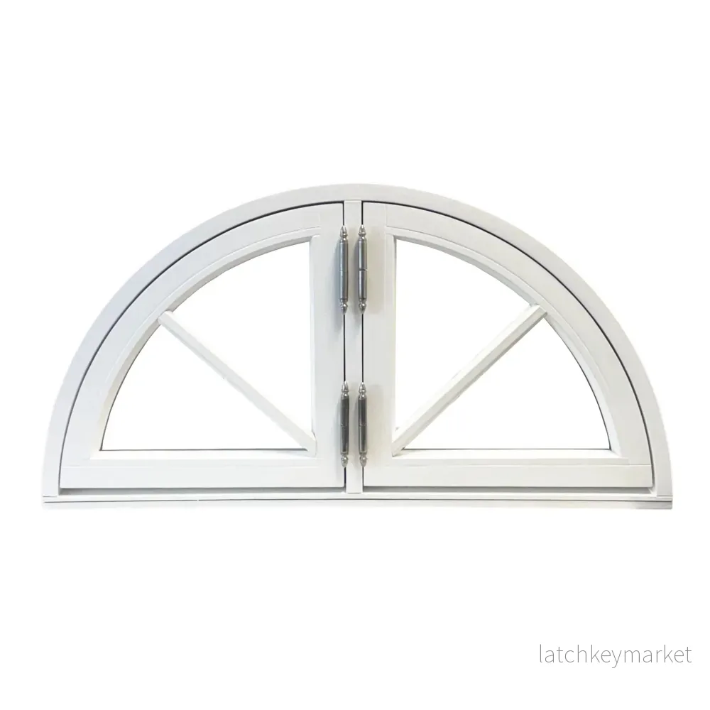 Halvmånefönster vitt 1000x500 öppningsbart isolerglas