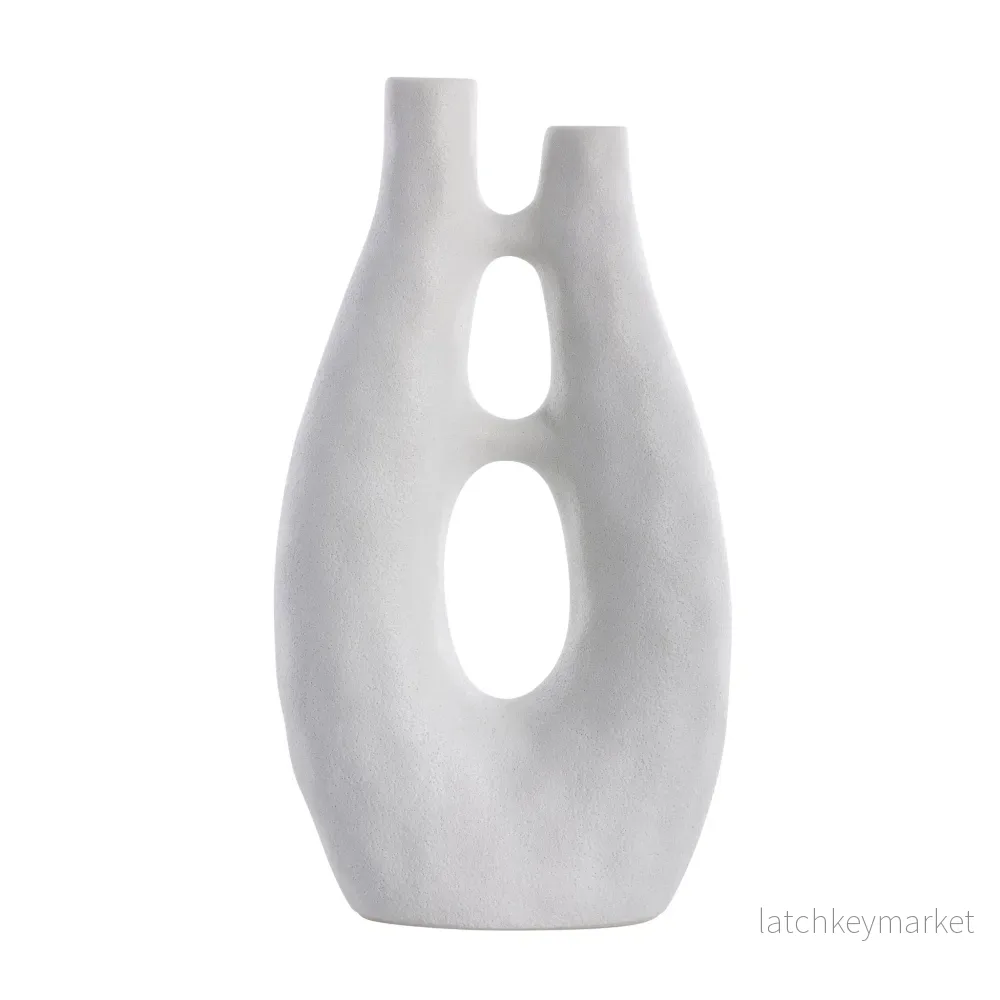 Ayla vas H41,5 cm. vit keramik Ayla vas H41,5 cm. vit keramik