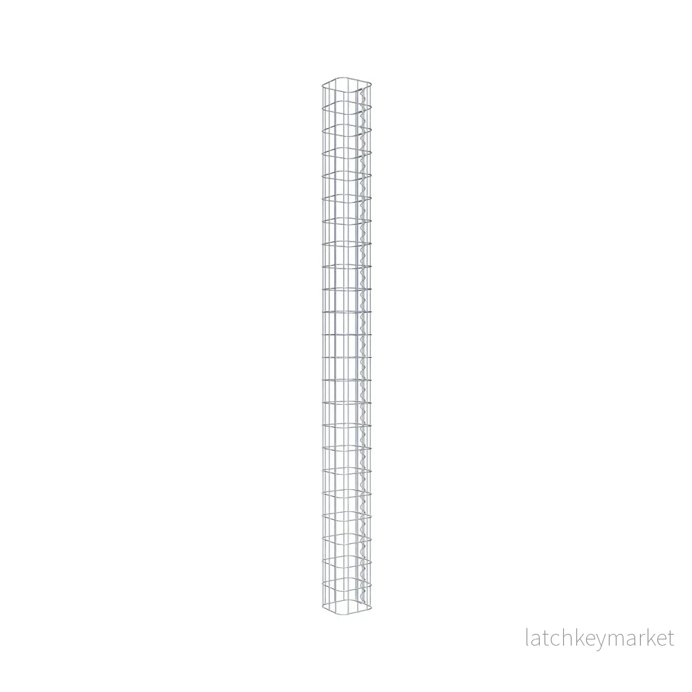 Gabionpelare kvadrat 17 cm x 17 cm, 230 cm höjd, MW 5 cm x 10 cm - Bild 3
