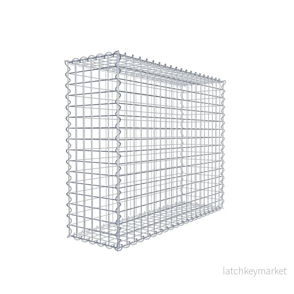 Gabion 100 cm x 80 cm x 30 cm (L x H x D), maskstorlek 5 cm x 5 cm, spiral