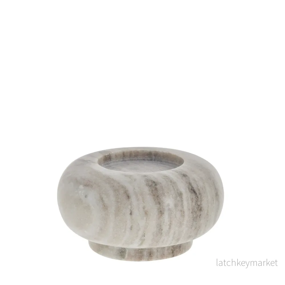 Elina ljushållare Ø14,5 cm. mørk sand marmor