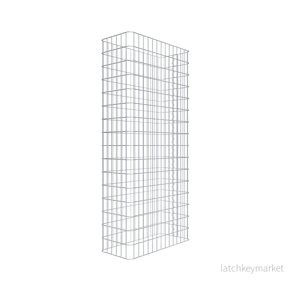 Gabionstängsel längd 72 cm, höjd 160 cm, djup 32 cm, maskstorlek 5 x 10 cm