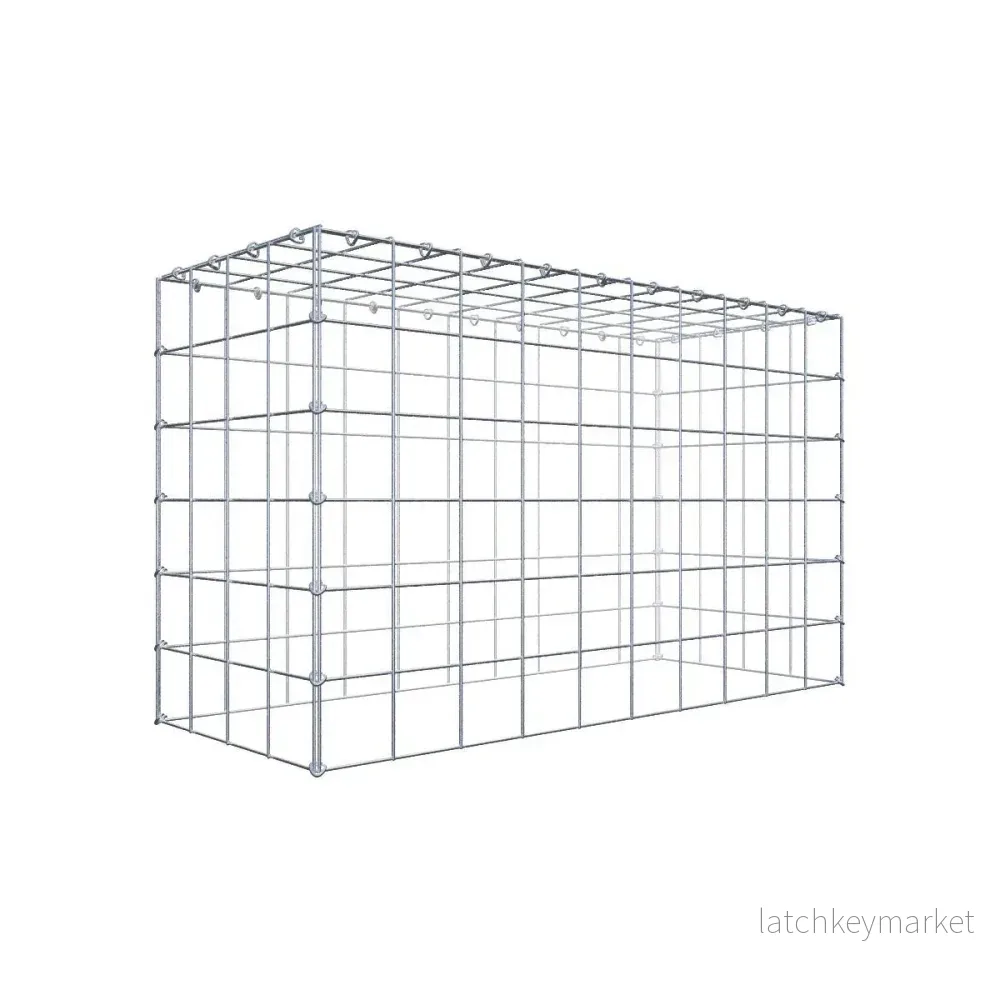 Typ 3 påbyggnadsgabion 100 cm x 60 cm x 40 cm (L x H x D), maskstorlek 10 cm x 10 cm, C-ring Typ 3 påbyggnadsgabion 100 cm x 60 cm x 40 cm (L x H x D), maskstorlek 10 cm x 10 cm, C-ring