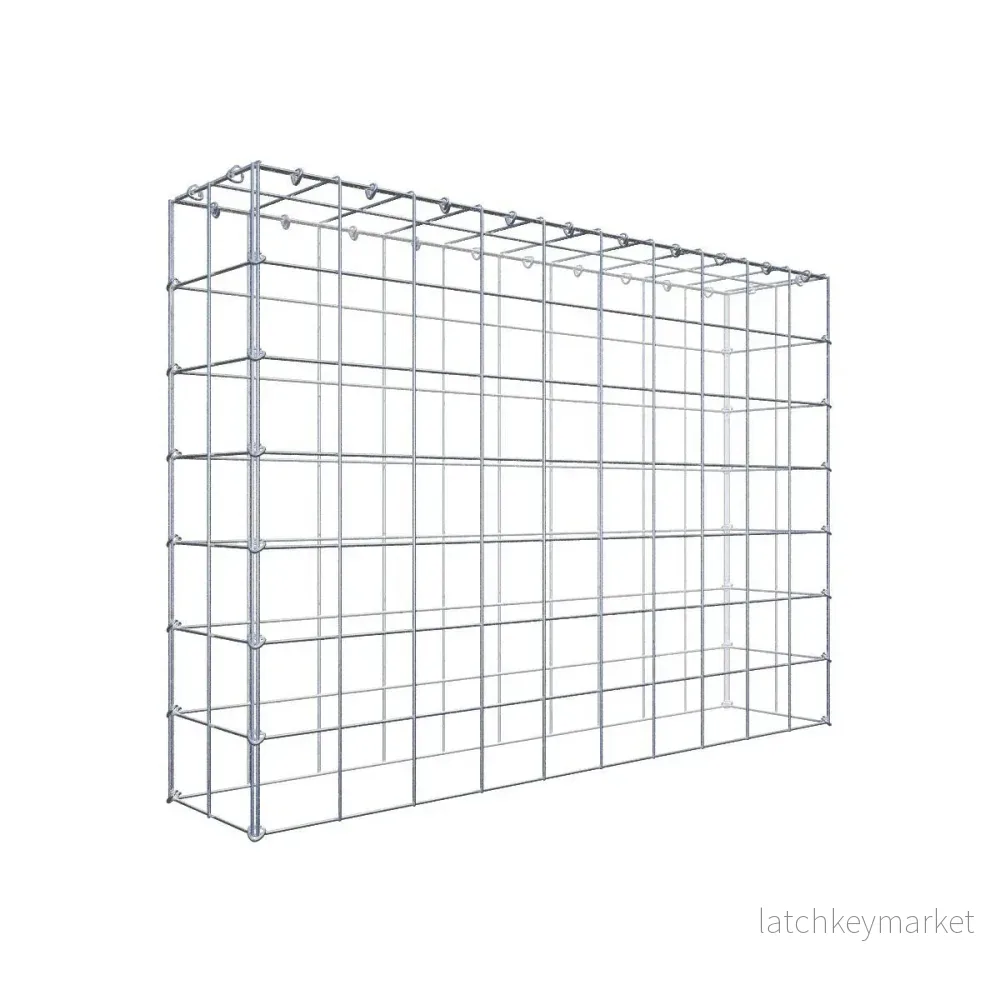 Typ 3 påbyggnadsgabion 100 cm x 70 cm x 20 cm (L x H x D), maskstorlek 10 cm x 10 cm, C-ring Typ 3 påbyggnadsgabion 100 cm x 70 cm x 20 cm (L x H x D), maskstorlek 10 cm x 10 cm, C-ring