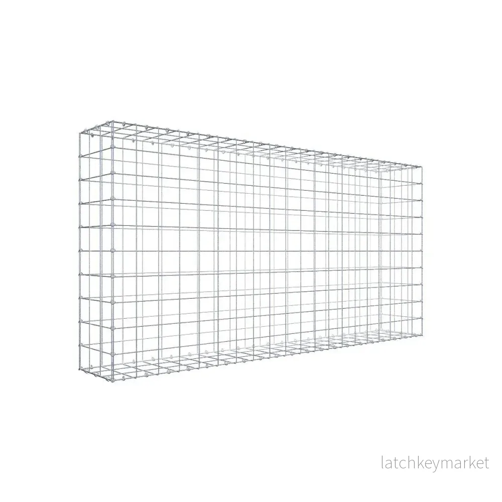 Gabion 200 cm x 100 cm x 30 cm (L x H x D), maskstorlek 10 cm x 10 cm, C-ring Gabion 200 cm x 100 cm x 30 cm (L x H x D), maskstorlek 10 cm x 10 cm, C-ring