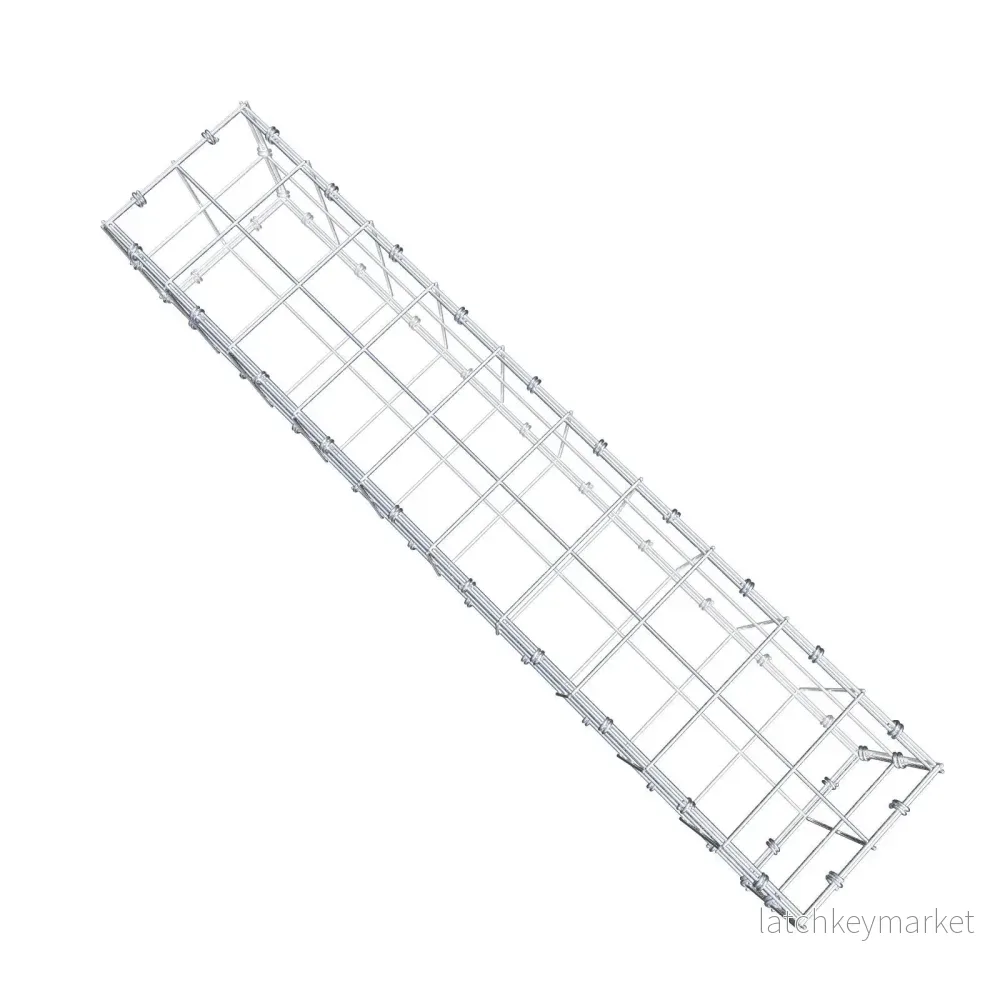 Gabion 100 cm x 20 cm x 20 cm (L x H x D), maskstorlek 10 x 10 cm, spiralring - Bild 3