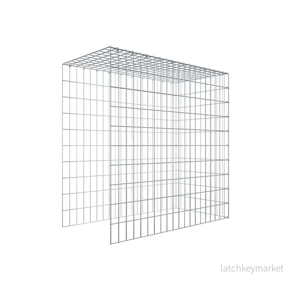 Extra gabion typ 4 100 cm x 100 cm x 50 cm (L x H x D), maskstorlek 5 cm x 10 cm, C-ring