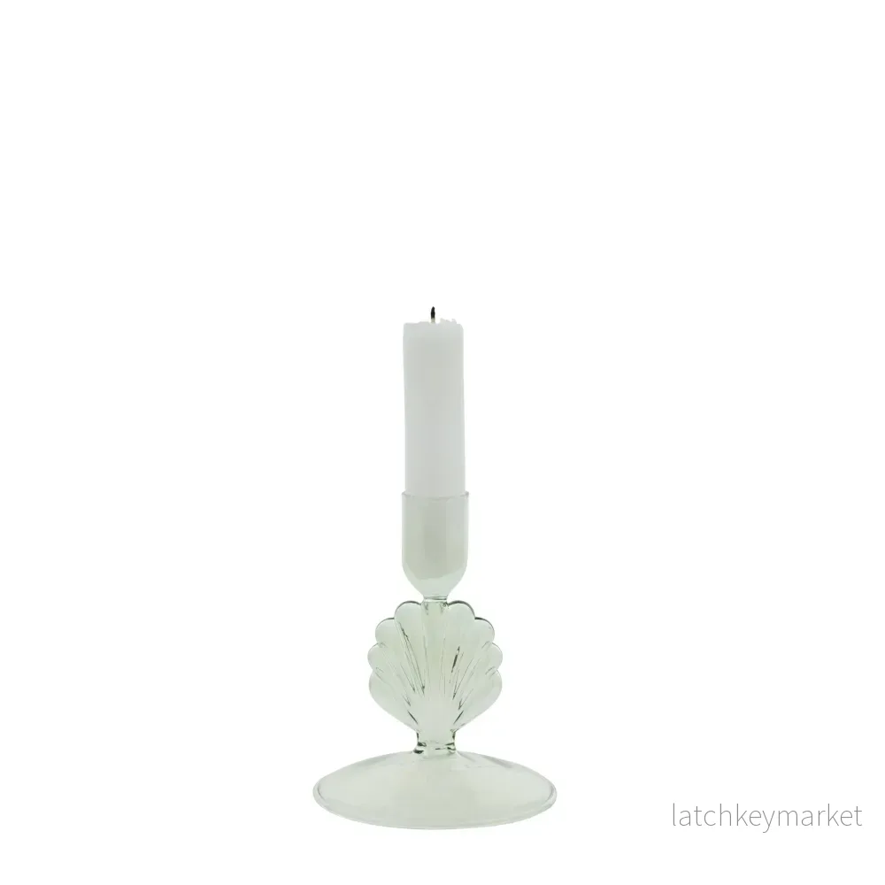 Nerina snäckskal ljusstake B9x H11.5 Grön - Bild 2