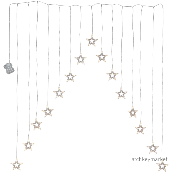 Belysning Jul Ljusgardin Star 125x120 cm - Bild 3