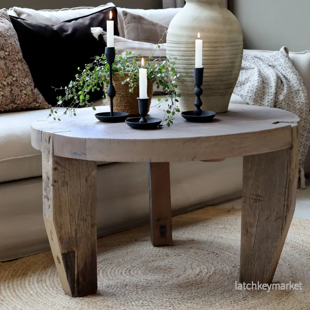 Chic Antique Soffbord H48/Ø80 cm natur natur Chic Antique Soffbord H48/Ø80 cm natur natur
