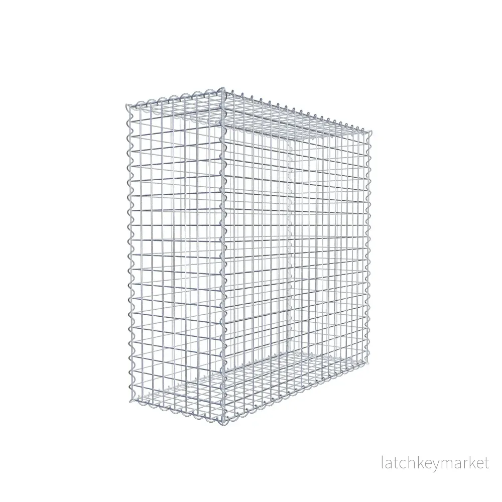 Gabion 100 cm x 100 cm x 40 cm (L x H x D), maskstorlek 5 cm x 5 cm, spiral Gabion 100 cm x 100 cm x 40 cm (L x H x D), maskstorlek 5 cm x 5 cm, spiral