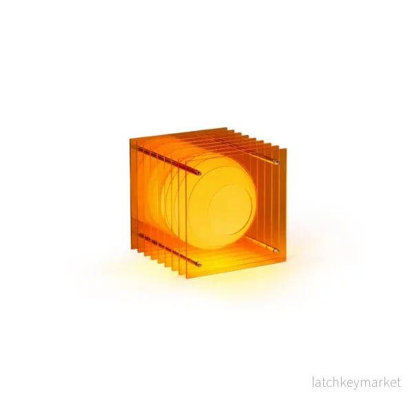 LOP Small Square Orange Lamp LOP Small Square Orange Lamp