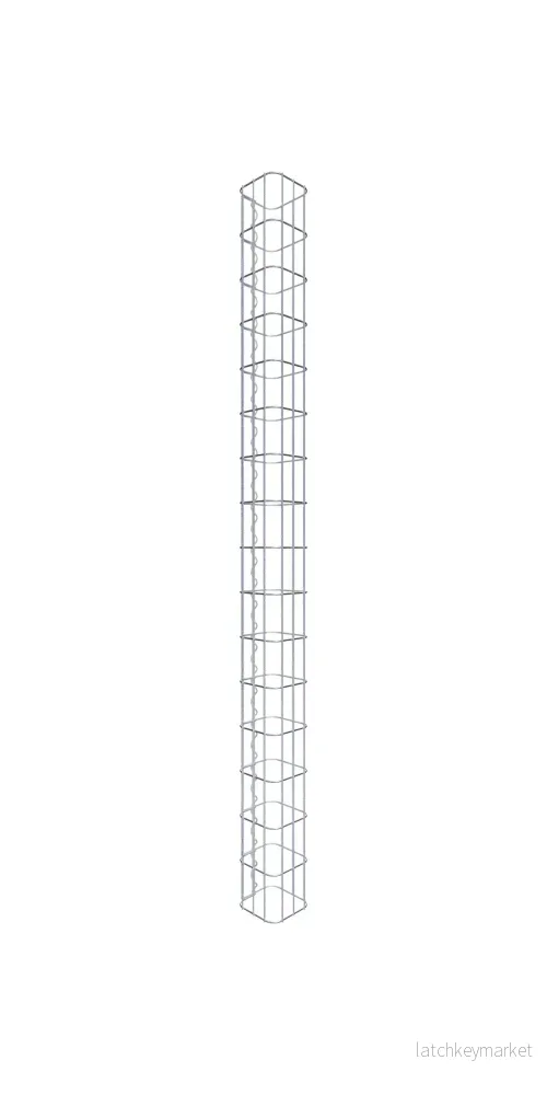Gabionpelare fyrkant 17 cm x 17 cm, 160 cm hög, MW 5 cm x 10 cm Gabionpelare fyrkant 17 cm x 17 cm, 160 cm hög, MW 5 cm x 10 cm
