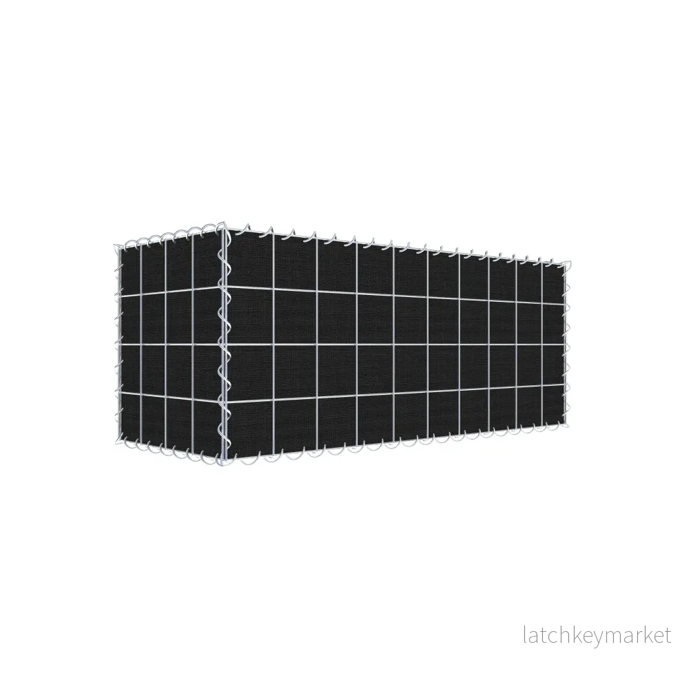 Grön gabion med fleece 100 cm x 40 cm x 40 cm (L x H x D), maskstorlek 10 cm x 10 cm, spiral Grön gabion med fleece 100 cm x 40 cm x 40 cm (L x H x D), maskstorlek 10 cm x 10 cm, spiral