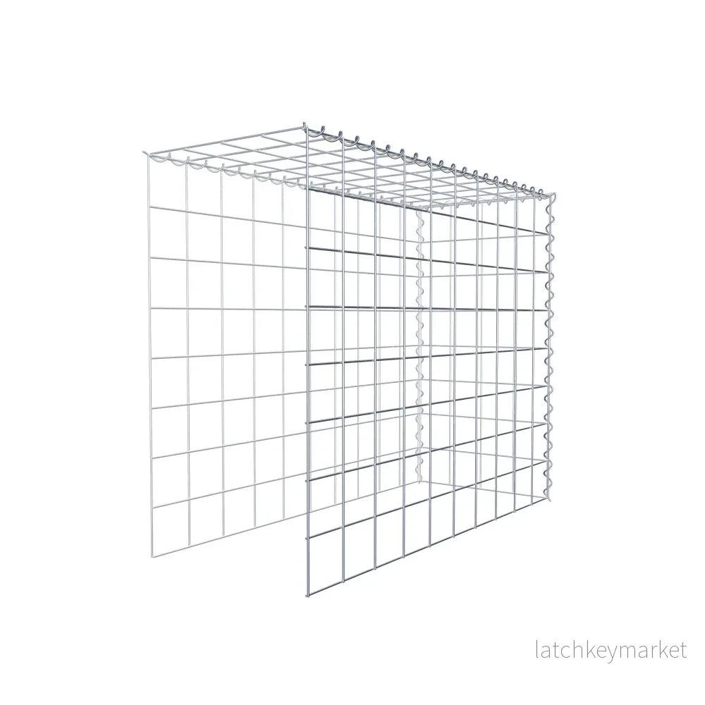 Extra gabion typ 4 100 cm x 80 cm x 40 cm (L x H x D), maskstorlek 10 cm x 10 cm, spiral - Bild 3