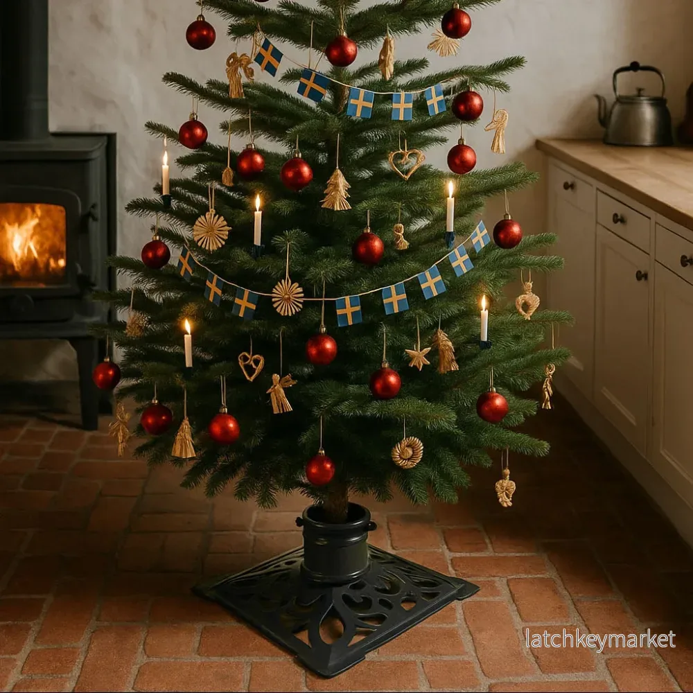 Julgransfot Eva svart - Bild 3