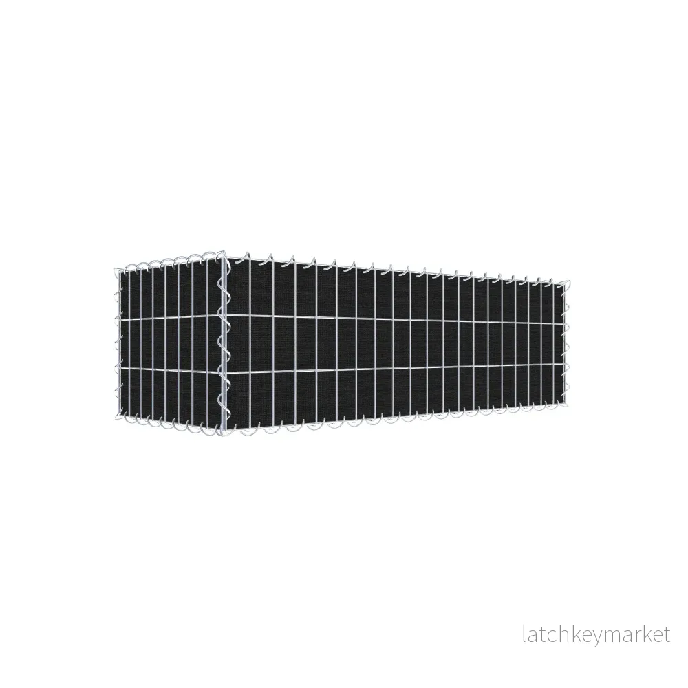 Grön gabion med fleece 100 cm x 30 cm x 40 cm (L x H x D), maskstorlek 5 cm x 10 cm, spiral Grön gabion med fleece 100 cm x 30 cm x 40 cm (L x H x D), maskstorlek 5 cm x 10 cm, spiral