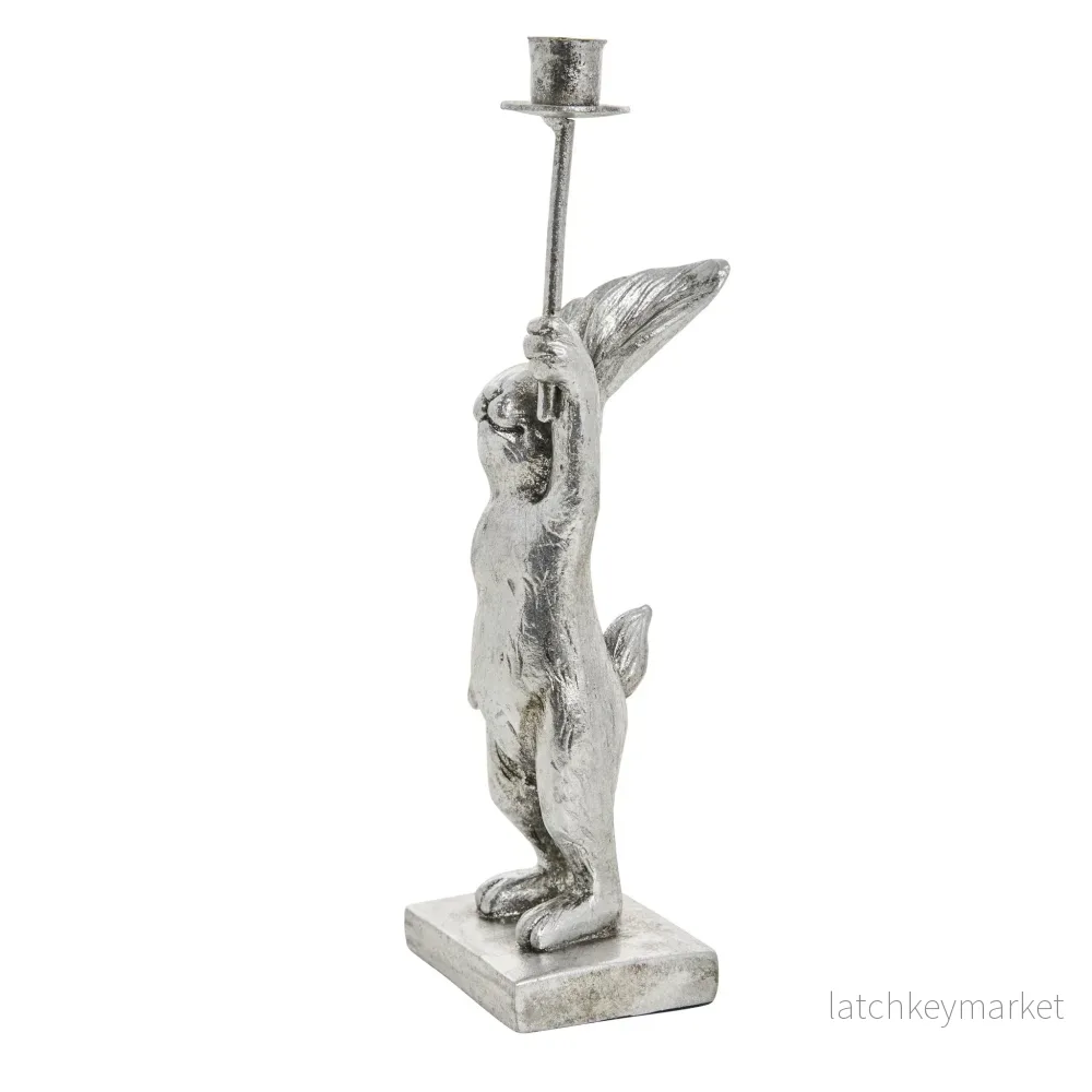 Selille kaninljusstake H18.5 Silver - Bild 2